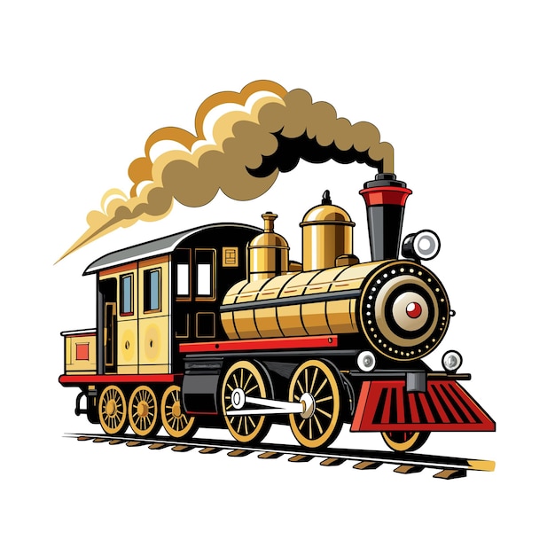 Concepto realista de ilustración vectorial de trenes