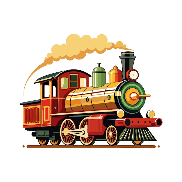 Concepto realista de ilustración vectorial de trenes