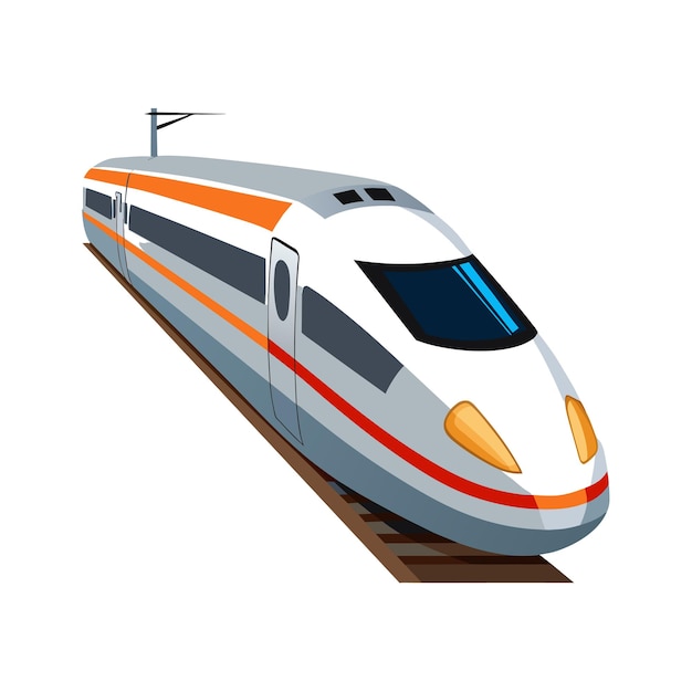Concepto realista de ilustración vectorial de trenes