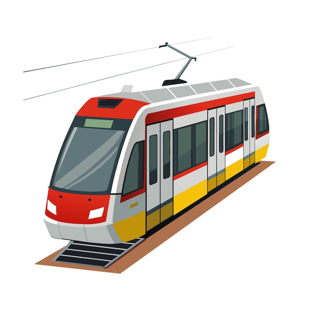 Concepto realista de ilustración vectorial de trenes