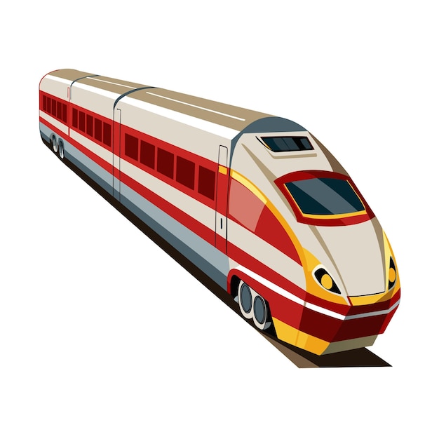 Concepto realista de ilustración vectorial de trenes