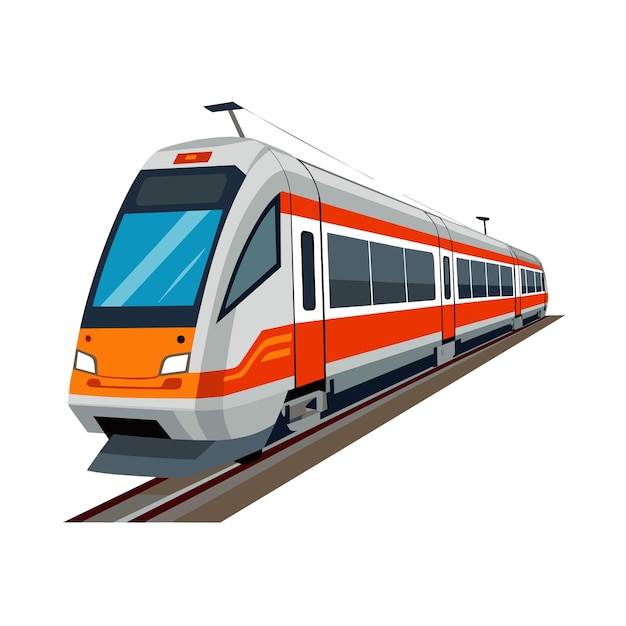 Concepto realista de ilustración vectorial de trenes