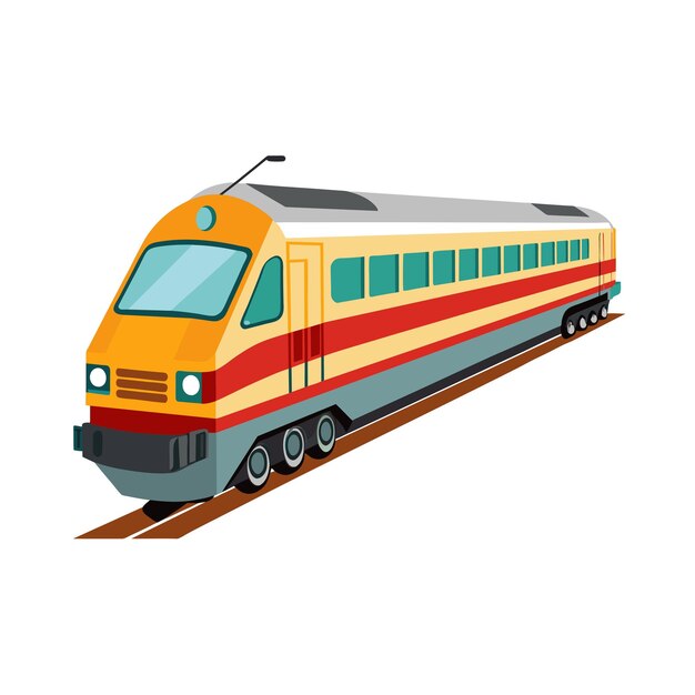 Concepto realista de ilustración vectorial de trenes