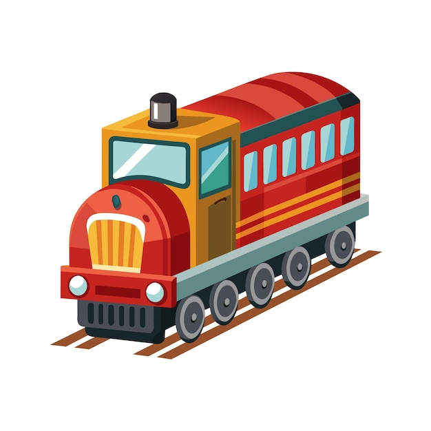 Concepto realista de ilustración vectorial de trenes