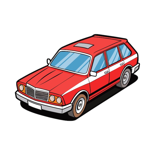 Concepto realista de ilustración vectorial de vehículos de automóviles