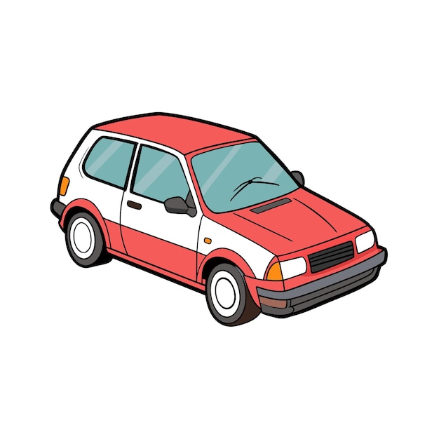 Concepto realista de ilustración vectorial de vehículos de automóviles