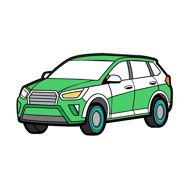 Concepto realista de ilustración vectorial de vehículos de automóviles