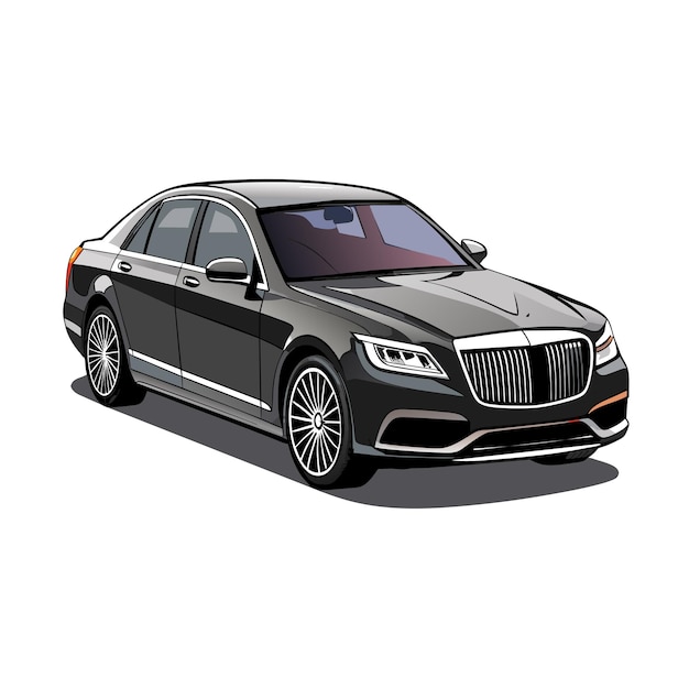 Concepto realista de ilustración vectorial de vehículos de automóviles