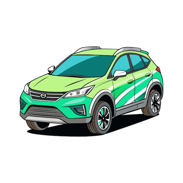 Concepto realista de ilustración vectorial de vehículos de automóviles