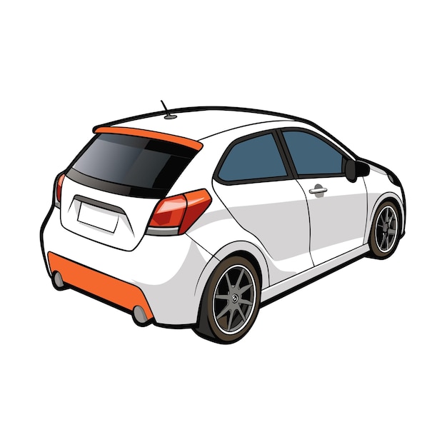 Concepto realista de ilustración vectorial de vehículos de automóviles