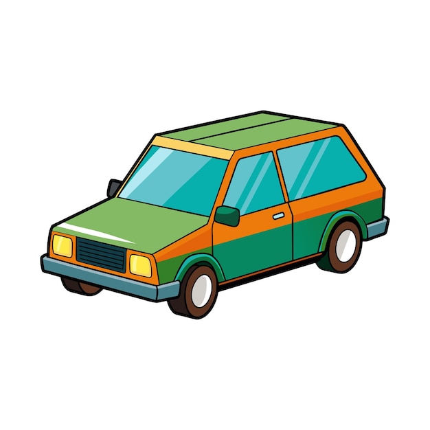 Concepto realista de ilustración vectorial de vehículos de automóviles
