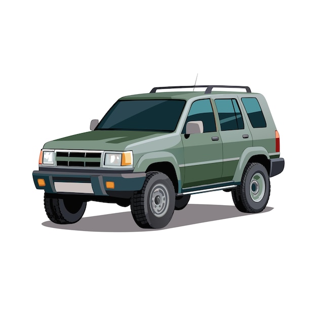 Concepto realista de ilustración vectorial de vehículos de automóviles