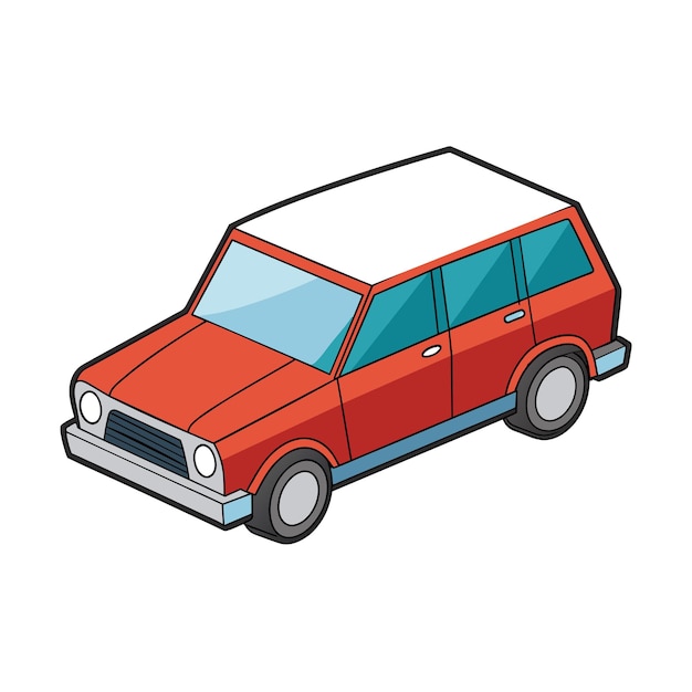 Concepto realista de ilustración vectorial de vehículos de automóviles