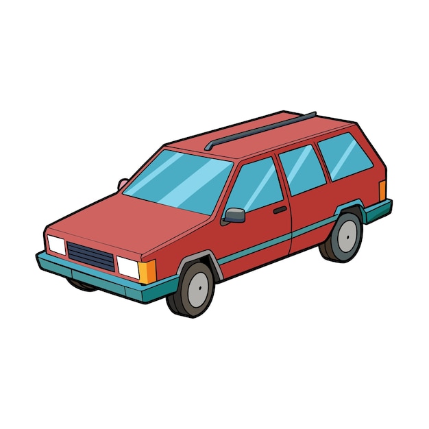 Concepto realista de ilustración vectorial de vehículos de automóviles