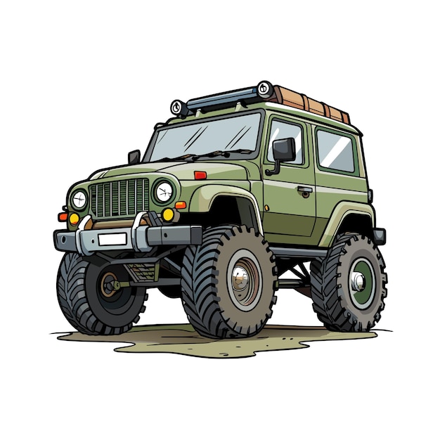 Concepto realista de ilustración vectorial de vehículos de automóviles