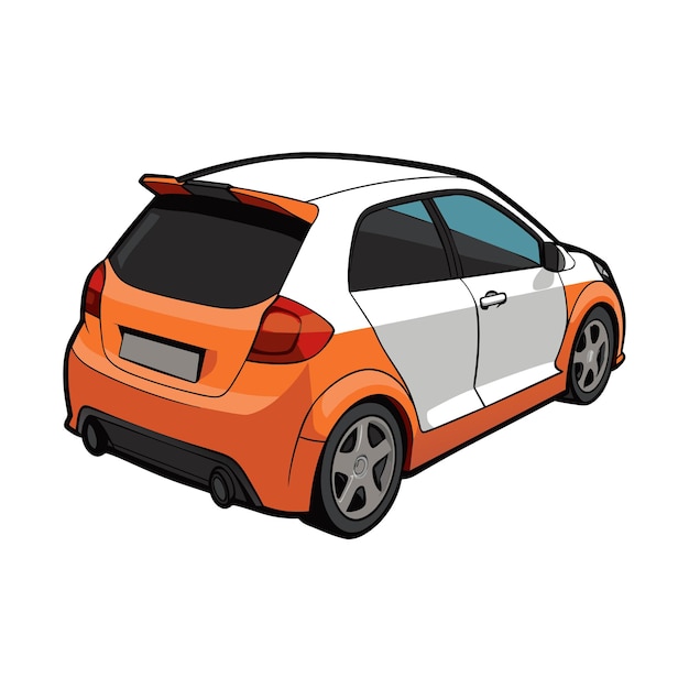 Concepto realista de ilustración vectorial de vehículos de automóviles