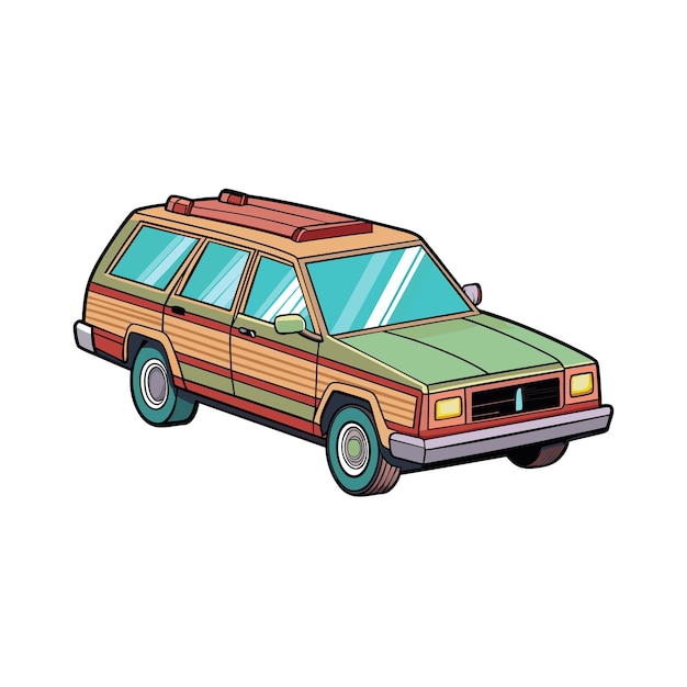 Concepto realista de ilustración vectorial de vehículos de automóviles