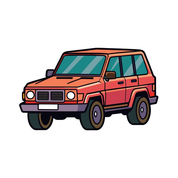 Concepto realista de ilustración vectorial de vehículos de automóviles
