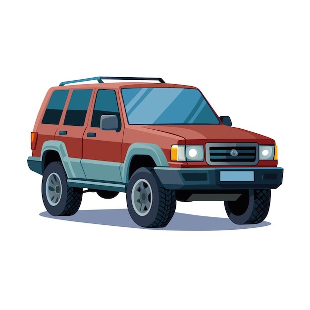 Concepto realista de ilustración vectorial de vehículos de automóviles