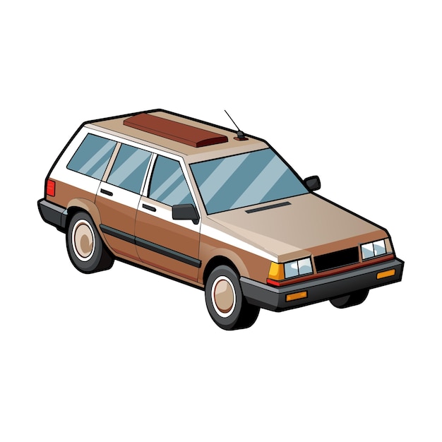 Concepto realista de ilustración vectorial de vehículos de automóviles