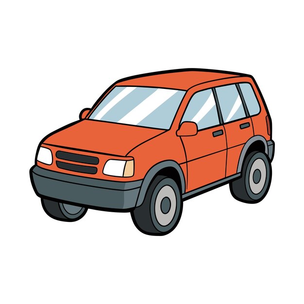Concepto realista de ilustración vectorial de vehículos de automóviles