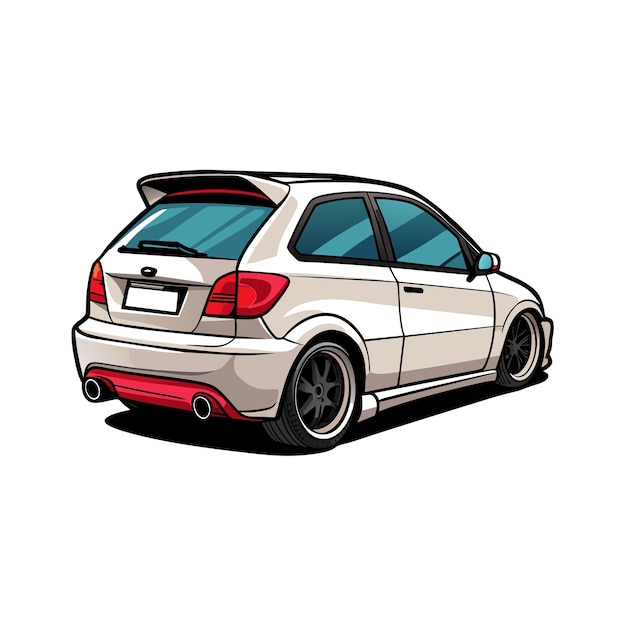 Concepto realista de ilustración vectorial de vehículos de automóviles