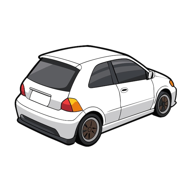 Concepto realista de ilustración vectorial de vehículos de automóviles