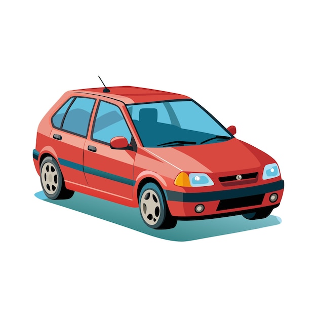 Concepto realista de ilustración vectorial de vehículos de automóviles
