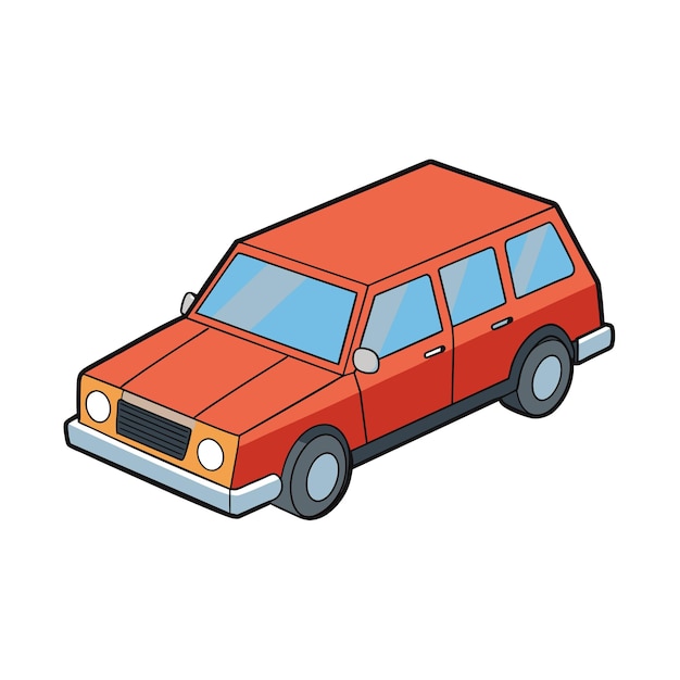 Concepto realista de ilustración vectorial de vehículos de automóviles
