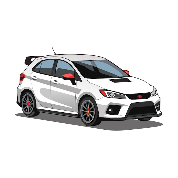 Concepto realista de ilustración vectorial de vehículos de automóviles