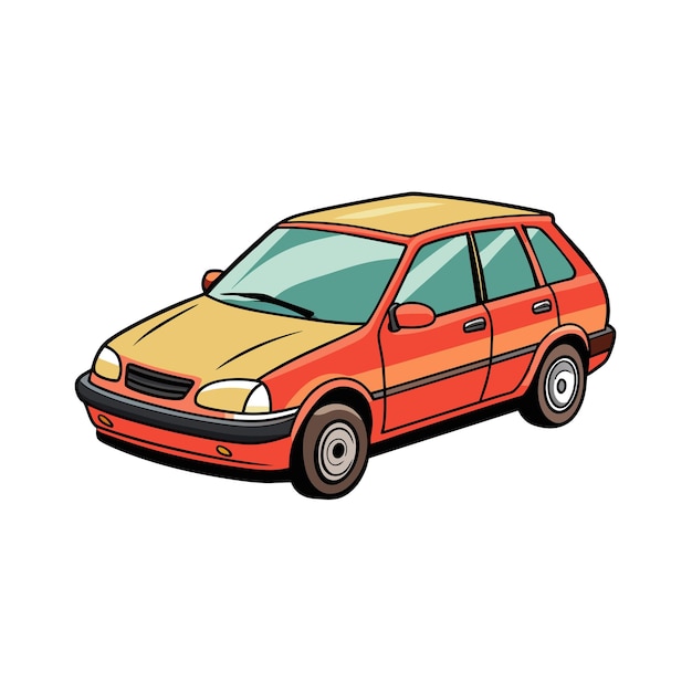 Concepto realista de ilustración vectorial de vehículos de automóviles
