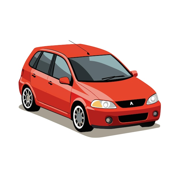 Concepto realista de ilustración vectorial de vehículos de automóviles