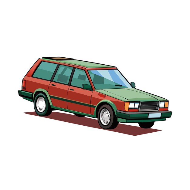 Concepto realista de ilustración vectorial de vehículos de automóviles