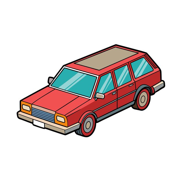 Concepto realista de ilustración vectorial de vehículos de automóviles