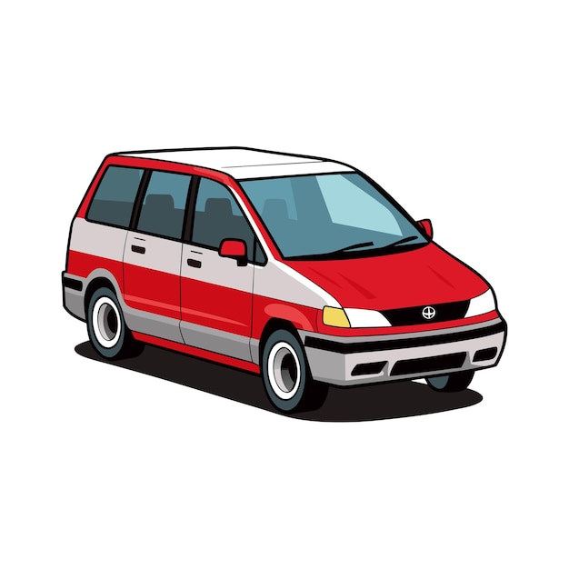 Concepto realista de ilustración vectorial de vehículos de automóviles