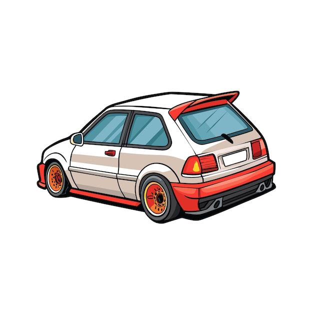 Concepto realista de ilustración vectorial de vehículos de automóviles