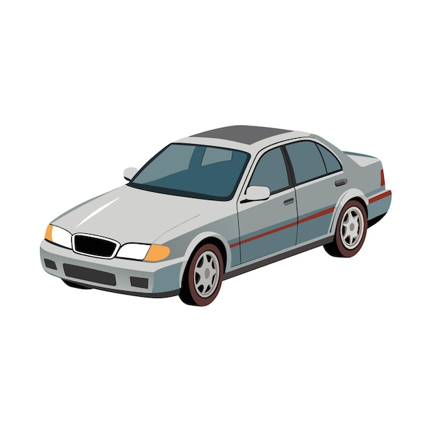 Concepto realista de ilustración vectorial de vehículos de automóviles