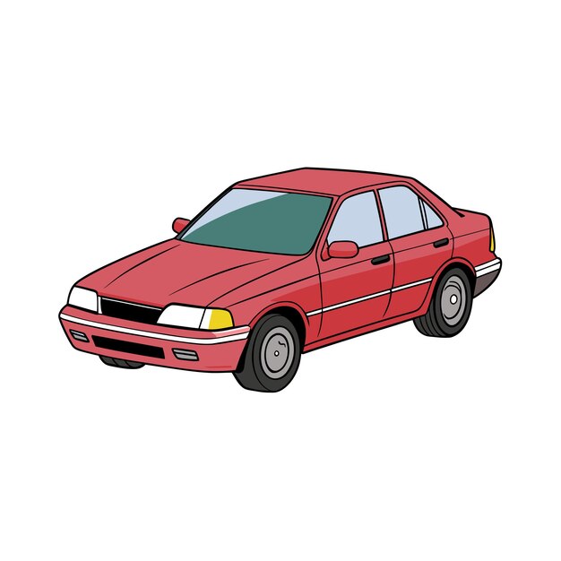 Concepto realista de ilustración vectorial de vehículos de automóviles