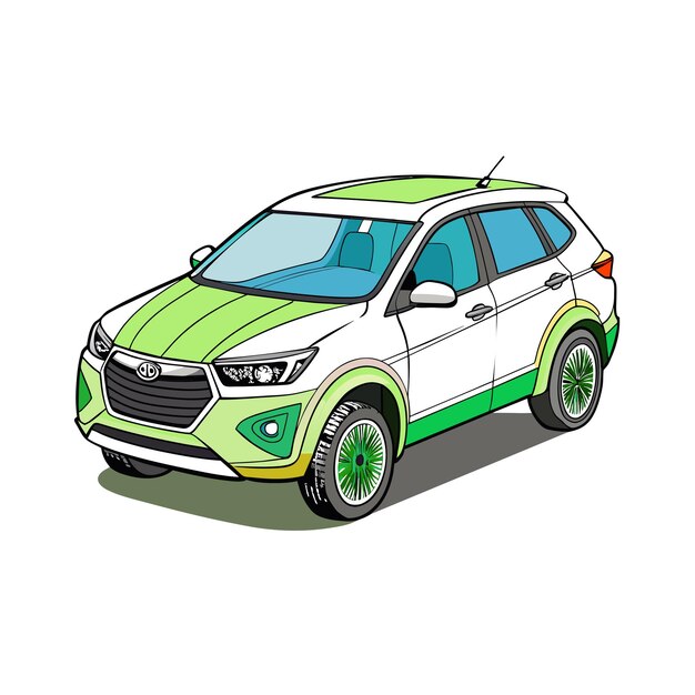 Concepto realista de ilustración vectorial de vehículos de automóviles