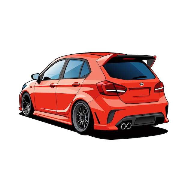 Concepto realista de ilustración vectorial de vehículos de automóviles
