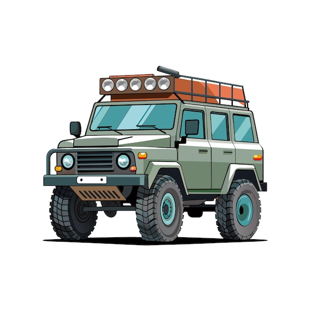 Concepto realista de ilustración vectorial de vehículos de automóviles