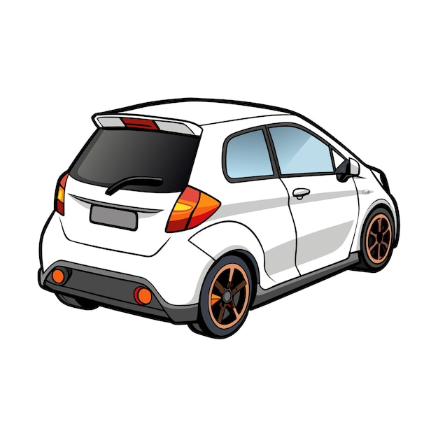Concepto realista de ilustración vectorial de vehículos de automóviles