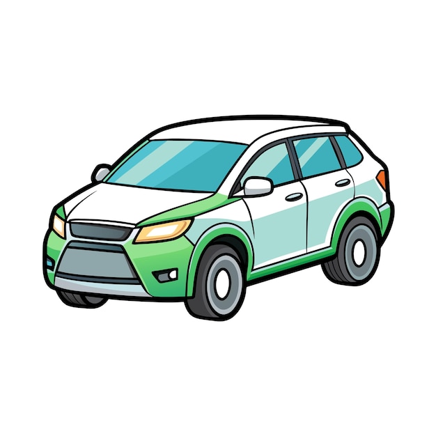 Concepto realista de ilustración vectorial de vehículos de automóviles