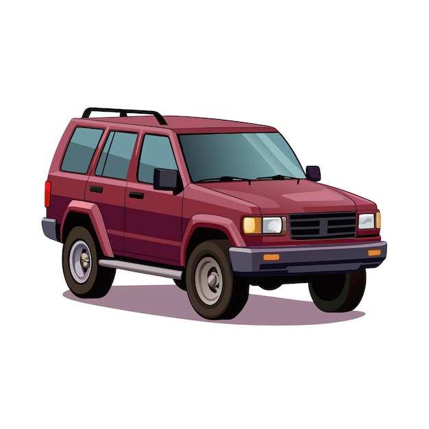 Concepto realista de ilustración vectorial de vehículos de automóviles