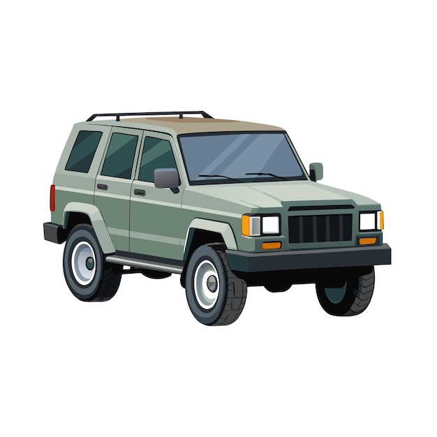 Concepto realista de ilustración vectorial de vehículos de automóviles