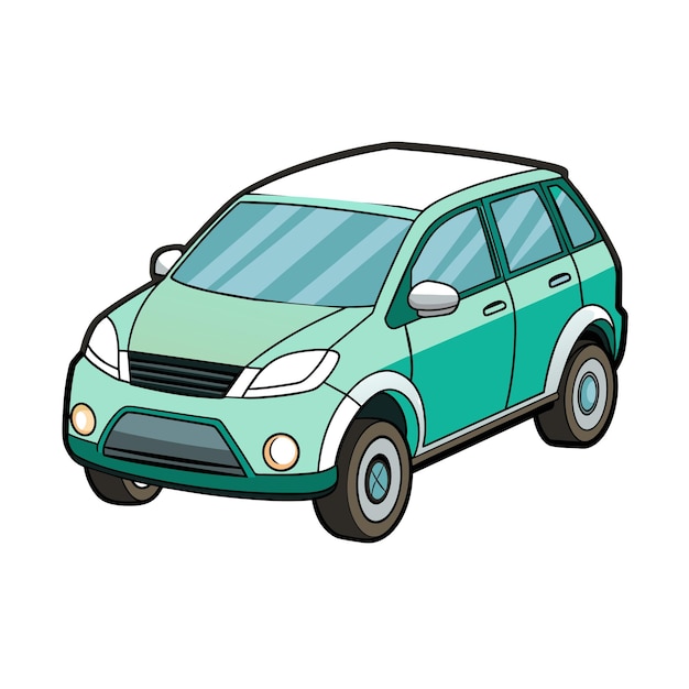 Concepto realista de ilustración vectorial de vehículos de automóviles