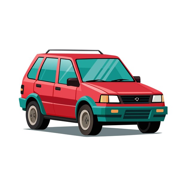 Concepto realista de ilustración vectorial de vehículos de automóviles