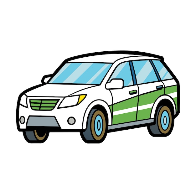 Concepto realista de ilustración vectorial de vehículos de automóviles
