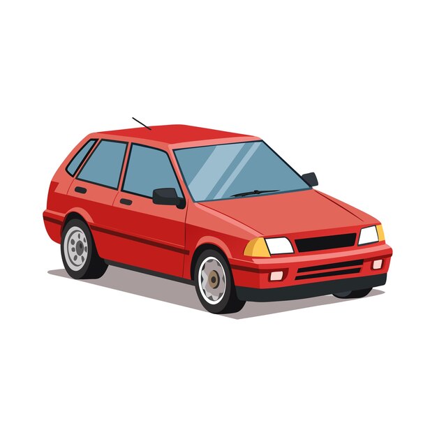 Concepto realista de ilustración vectorial de vehículos de automóviles