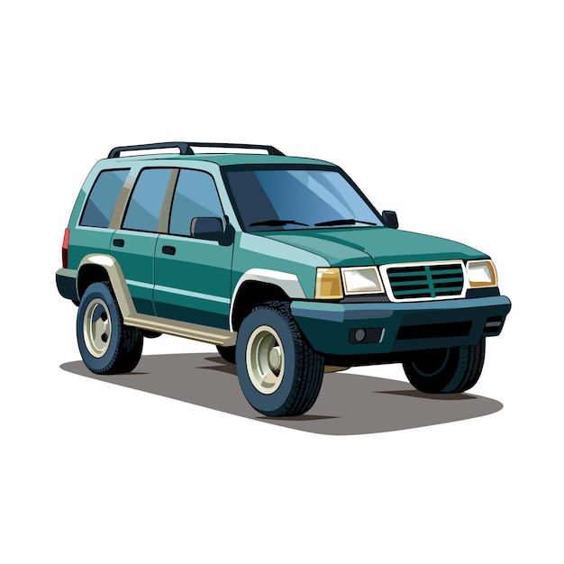 Concepto realista de ilustración vectorial de vehículos de automóviles